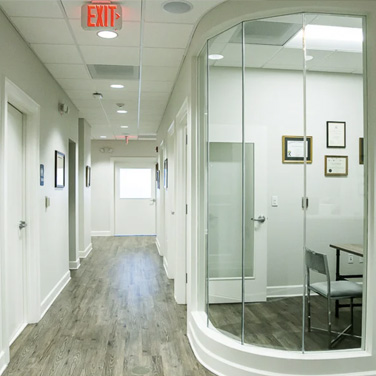 Hallway at North Hills Implant & Oral Surgery in Raleigh, NC.