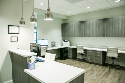 Front desk at North Hills Implant & Oral Surgery.